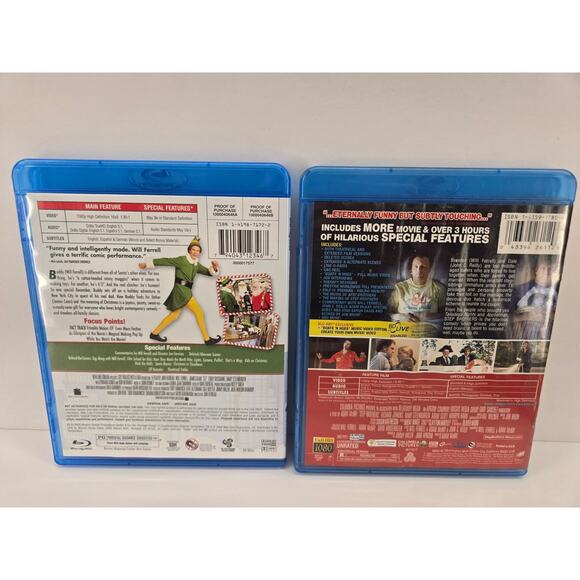 Will Ferrell Blu-Ray 2 Movie Bundle- Step Brothers - Elf - Picture 2 of 2